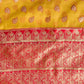 Rajwada Yellow and Red Silk Blend Woven Saree For Women