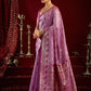 Rajwada Lavender Silk Blend Woven Saree For Women