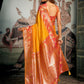 Rajwada Yellow Silk Blend Woven Saree For Women