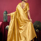 Rajwada Mustard Silk Blend Woven Saree For Women