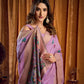 Rajwada Lavender Cotton Blend Woven Saree For Women