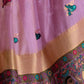 Rajwada Lavender Cotton Blend Woven Saree For Women