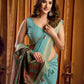 Rajwada Green Cotton Blend Woven Saree For Women
