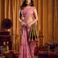 Rajwada Light Pink Cotton Blend Woven Saree For Women