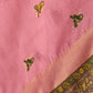 Rajwada Light Pink Cotton Blend Woven Saree For Women