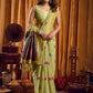 Rajwada Light Green Cotton Blend Woven Saree For Women
