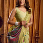 Rajwada Light Green Cotton Blend Woven Saree For Women