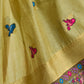 Rajwada Light Green Cotton Blend Woven Saree For Women