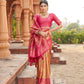 Rajwada Orange Silk Blend Woven Banarasi Saree For Women