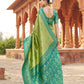 Rajwada Green Silk Blend Woven Banarasi Saree For Women