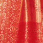 Rajwada Red Silk Blend Woven Banarasi Saree For Women