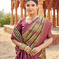 Rajwada Olive Silk Blend Woven Banarasi Saree For Women