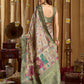Rajwada Multicolour Silk Blend Printed Banarasi Saree For Women