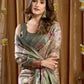 Rajwada Multicolour Silk Blend Printed Banarasi Saree For Women