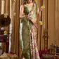 Rajwada Multicolour Silk Blend Printed Banarasi Saree For Women
