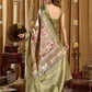 Rajwada Multicolour Silk Blend Printed Banarasi Saree For Women