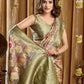 Rajwada Multicolour Silk Blend Printed Banarasi Saree For Women