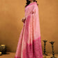 Rajwada Light Pink and Mauve Cotton Blend Woven Saree For Women
