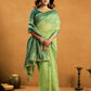 Rajwada Light Green Cotton Blend Woven Saree For Women