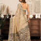 Rajwada Beige Cotton Blend Printed Saree For Women