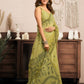 Rajwada Green Cotton Blend Printed Saree For Women