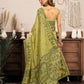 Rajwada Green Cotton Blend Printed Saree For Women