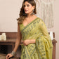 Rajwada Green Cotton Blend Printed Saree For Women