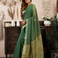 Rajwada Green Cotton Blend Woven Saree For Women