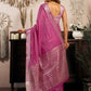 Rajwada Pink Cotton Blend Woven Saree For Women