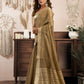 Rajwada Grey Cotton Blend Woven Saree For Women
