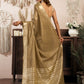 Rajwada Grey Cotton Blend Woven Saree For Women