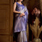 Rajwada Lavender Cotton Blend Printed Saree For Women
