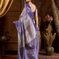 Rajwada Lavender Cotton Blend Printed Saree For Women