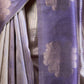Rajwada Lavender Cotton Blend Printed Saree For Women