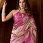 Rajwada Pink Cotton Blend Printed Saree For Women