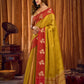 Rajwada Mustard Silk Blend Woven Saree For Women