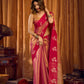 Rajwada Mauve Silk Blend Woven Saree For Women