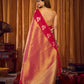 Rajwada Mauve Silk Blend Woven Saree For Women
