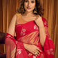 Rajwada Mauve Silk Blend Woven Saree For Women