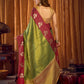 Rajwada Green Silk Blend Woven Saree For Women