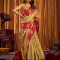 Rajwada Gold Silk Blend Woven Saree For Women