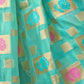 Rajwada Turquoise Silk Blend Woven Saree For Women
