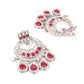 Rajwada Women Red And White Choker Necklace Set