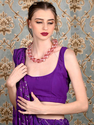 Rajwada Women Pink Big Beads Necklace