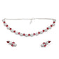 Rajwada Women Pink And White Choker Necklace Set