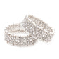 Rajwada Women German Rhodium Plated Imitation Bangle-Set Of 2