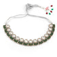 Rajwada Women Faux Stones Studded Choker Necklace Set
