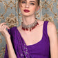 Rajwada Women Faux Maroon And White Stones Studded Choker Necklace Set