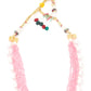 Rajwada Women Pink And Gold Long Necklace Set