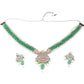 Rajwada Women Green And White Long Necklace Set